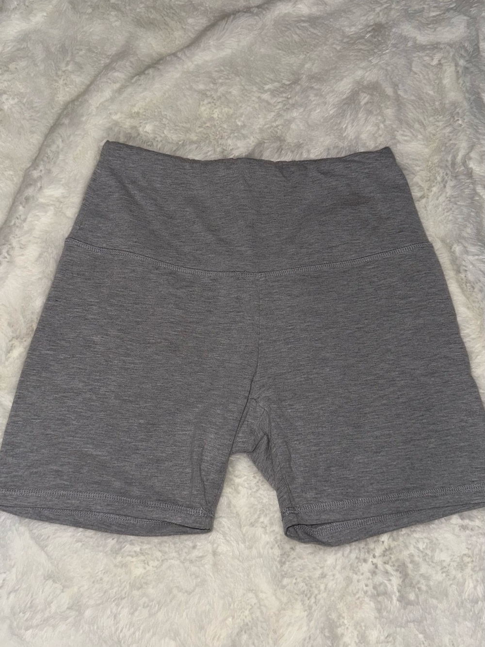 RBX Women's Heather Gray High-Rise Bike Shorts